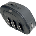 Picture of SADDLEMEN, S4 RIGID-MOUNT SPECIFIC-FITQUICK-DISCONNECT SADDLEBAGS WITH INTEGRATED LED MARKER LIGHTS, DRIFTER W/ LED TITANIUM BLACK CHROME BEZEL For 96-13 Dyna Glide (except 10-13 FXDWG, 12-13 FLD, 13 FXDB) (18” L x 7” W x 13” H), Part# 3501-0678