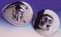 Polished Aluminum 3-D Skull Air Cleaner Inserts