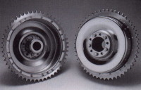 Chrome Brake Drums with Sprockets
