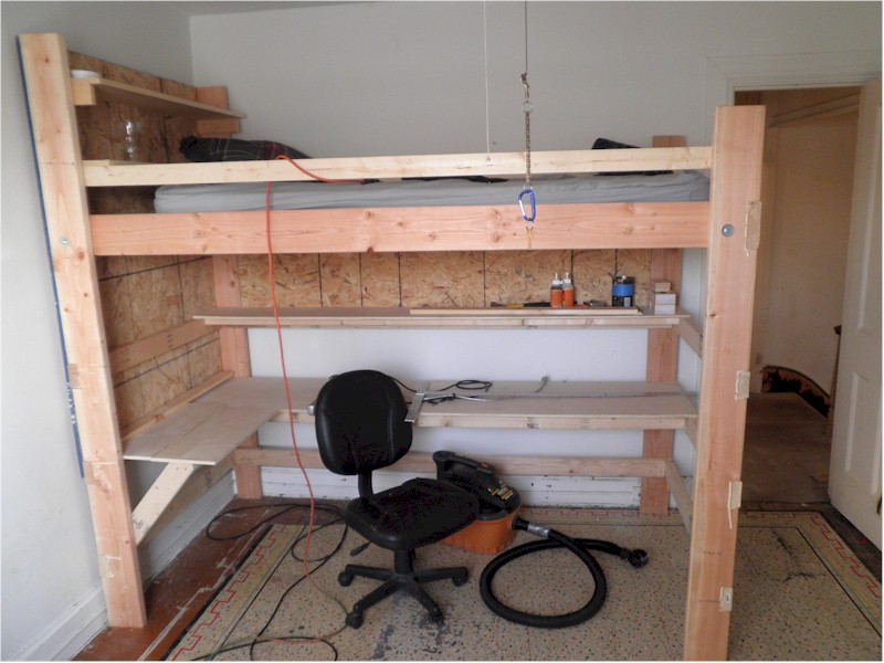 Loft Bed for Home or Dorm Room use Blueprints